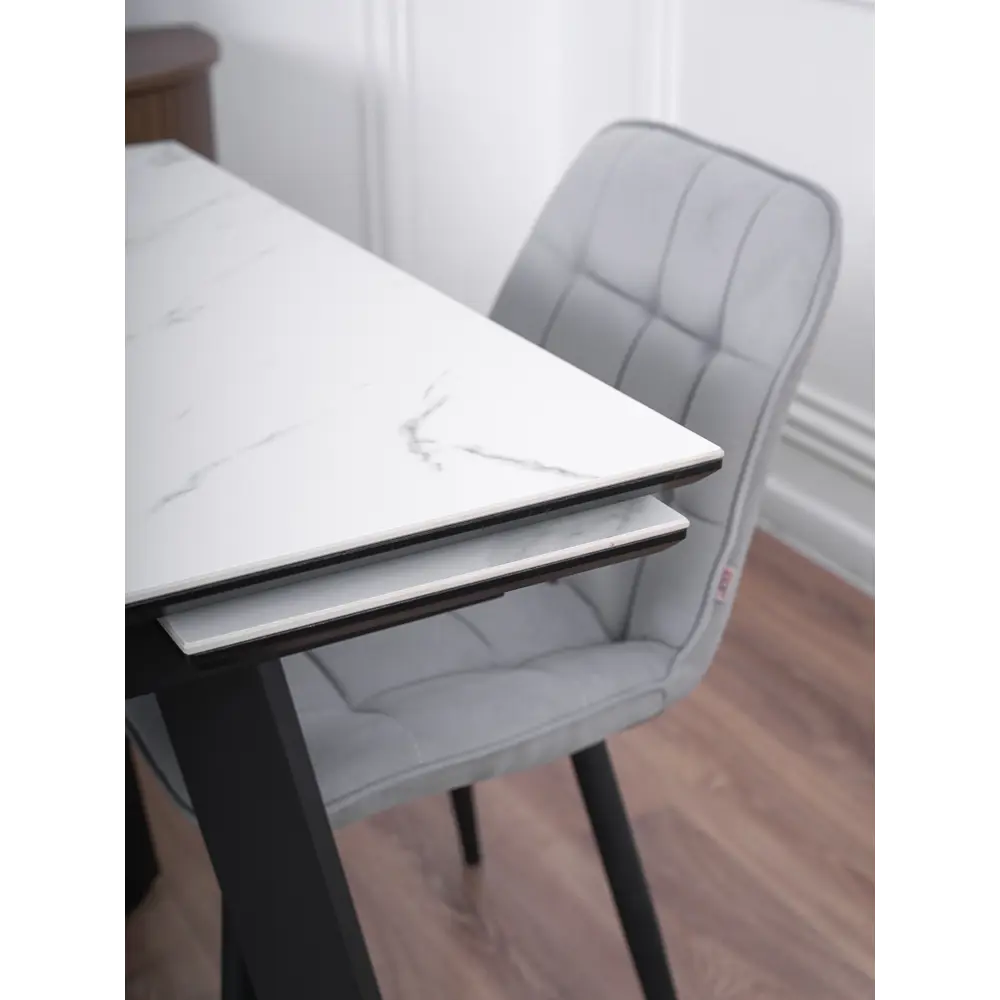 Фото 18 Кухонный стол прямоугольный Frenesie 140x90 см керамогранит мдф цвет белый/черный Фото 18 Кухонный стол прямоугольный Frenesie 140x90 см керамогранит мдф цвет белый/черный