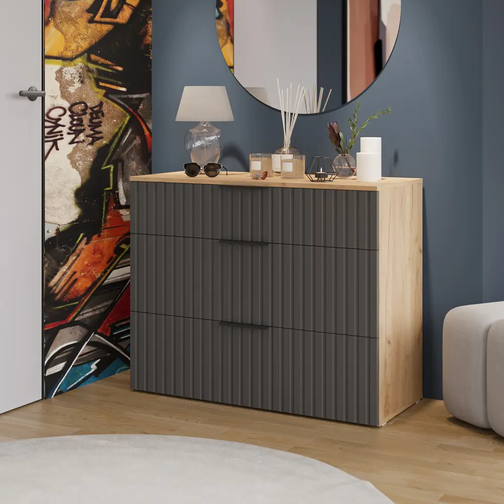 Фото 3 Шкаф для обуви Трия 100x80x43 см 1 полка ЛДСП цвет графит Фото 3 Шкаф для обуви Трия 100x80x43 см 1 полка ЛДСП цвет графит