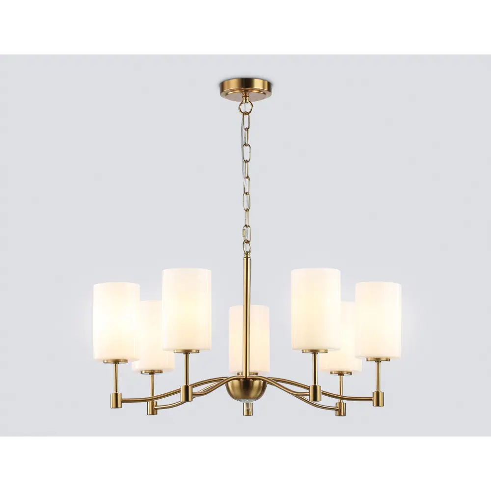 Фото Светильник подвесной Ambrella light Modern Lh56053 7 ламп 14 м² цвет латунь Фото Светильник подвесной Ambrella light Modern Lh56053 7 ламп 14 м² цвет латунь