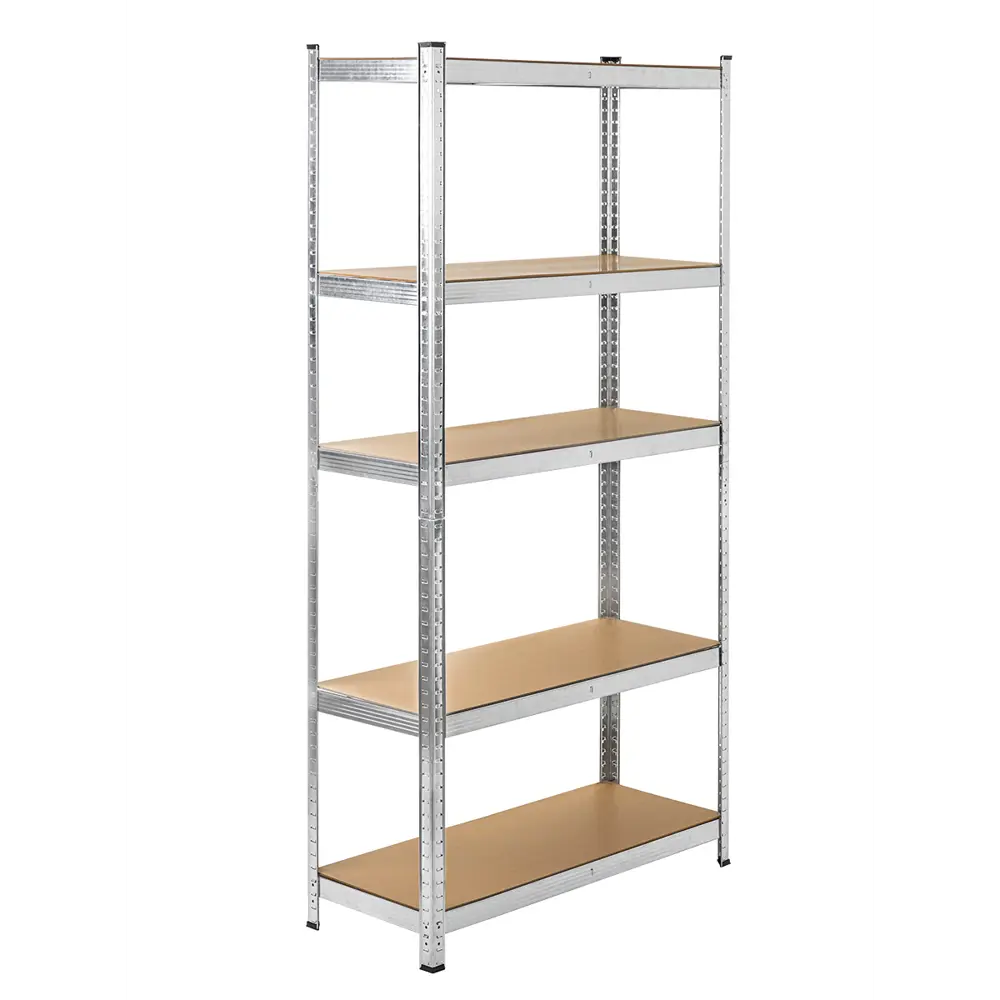 Фото 8 Стеллаж металлический Gastrorag 5 полок 100x198.5x50 см нагрузка до 175 кг металл цвет серебристый