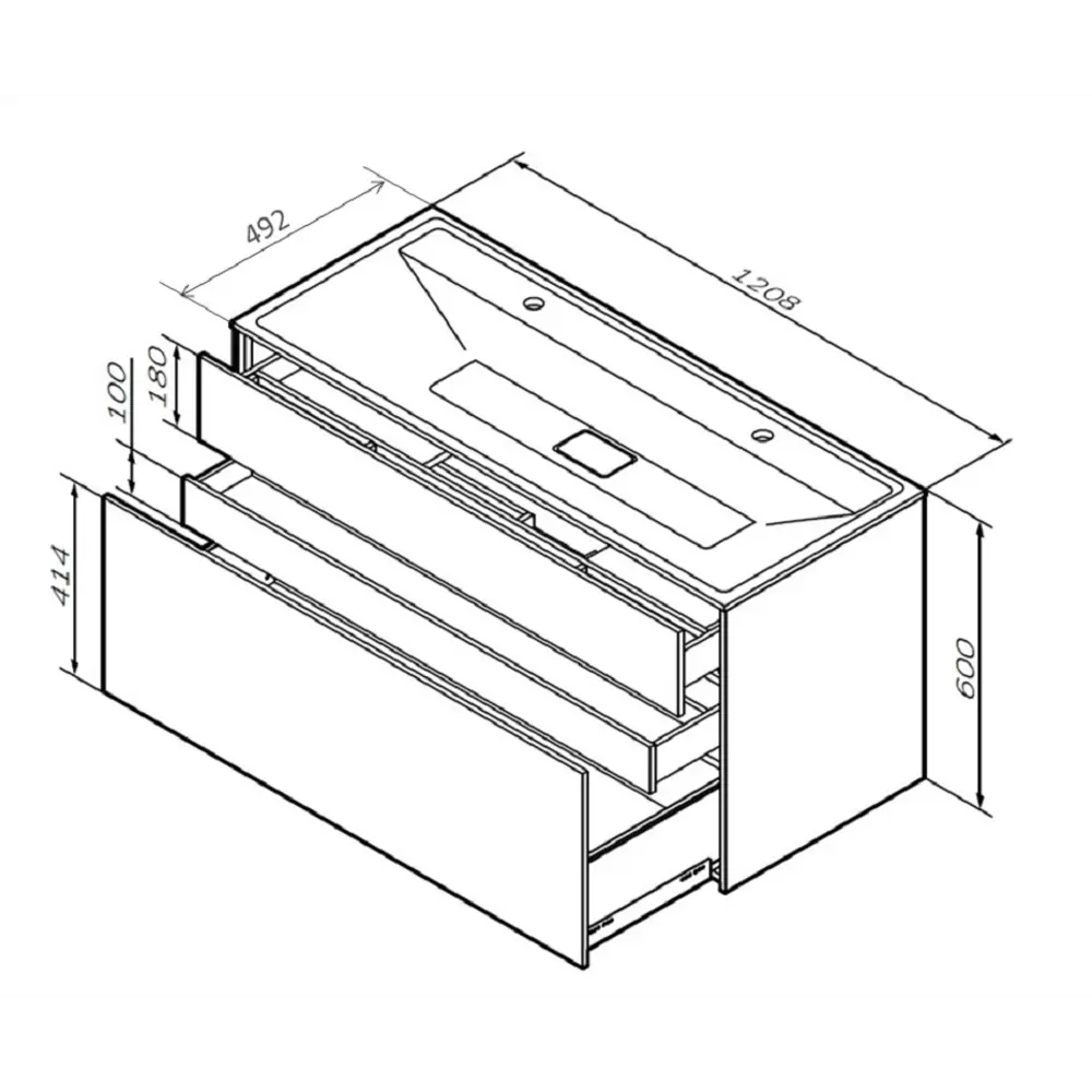 Фото 9 Тумба под раковину Am.pm INSPIRE V2.0 M50AFHX1203WM подвесная 120 см 3 ящика белый матовый Фото 9 Тумба под раковину Am.pm INSPIRE V2.0 M50AFHX1203WM подвесная 120 см 3 ящика белый матовый