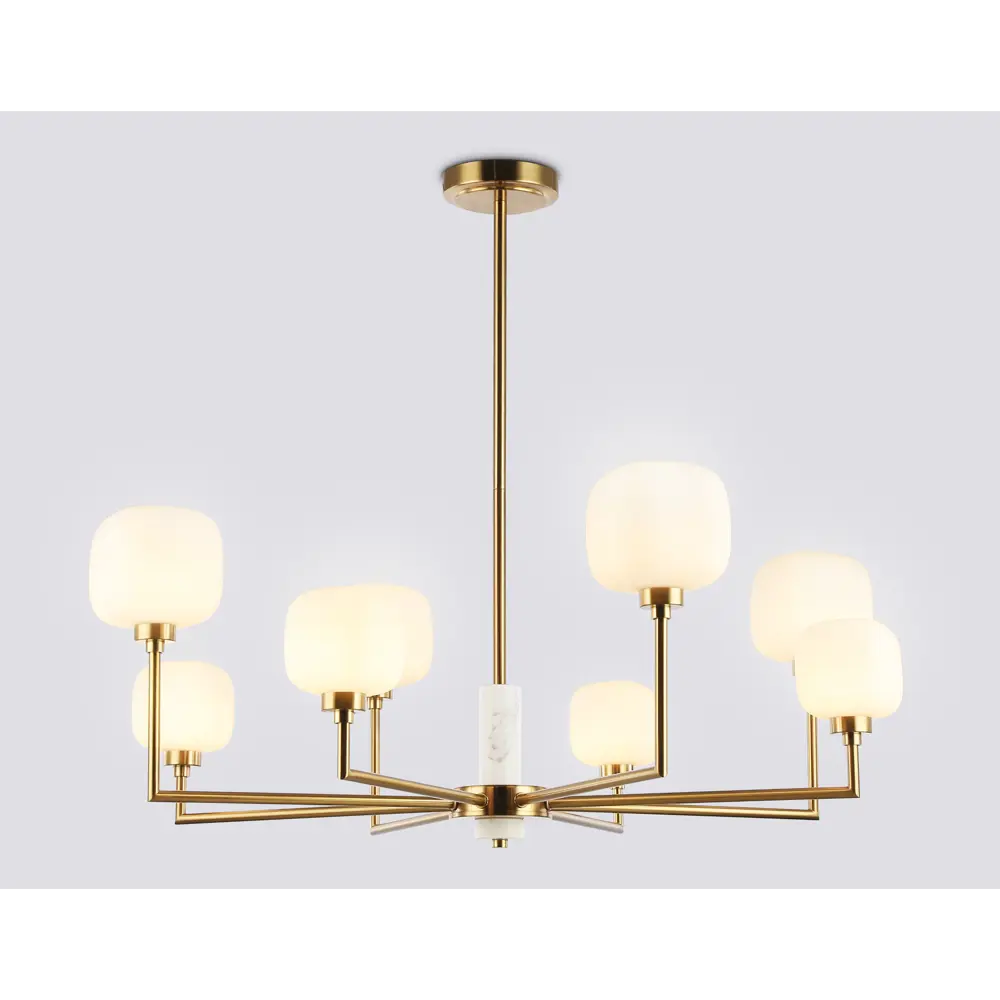 Фото Светильник подвесной Ambrella light Ceramo modern Lh53017 8 ламп 16 м² цвет латунь