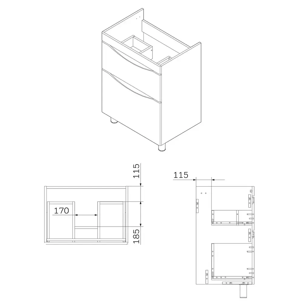 Фото 8 Тумба под раковину подвесная Am.pm M80-FSX0652-WC0652_7214 65см цвет белый, с раковиной