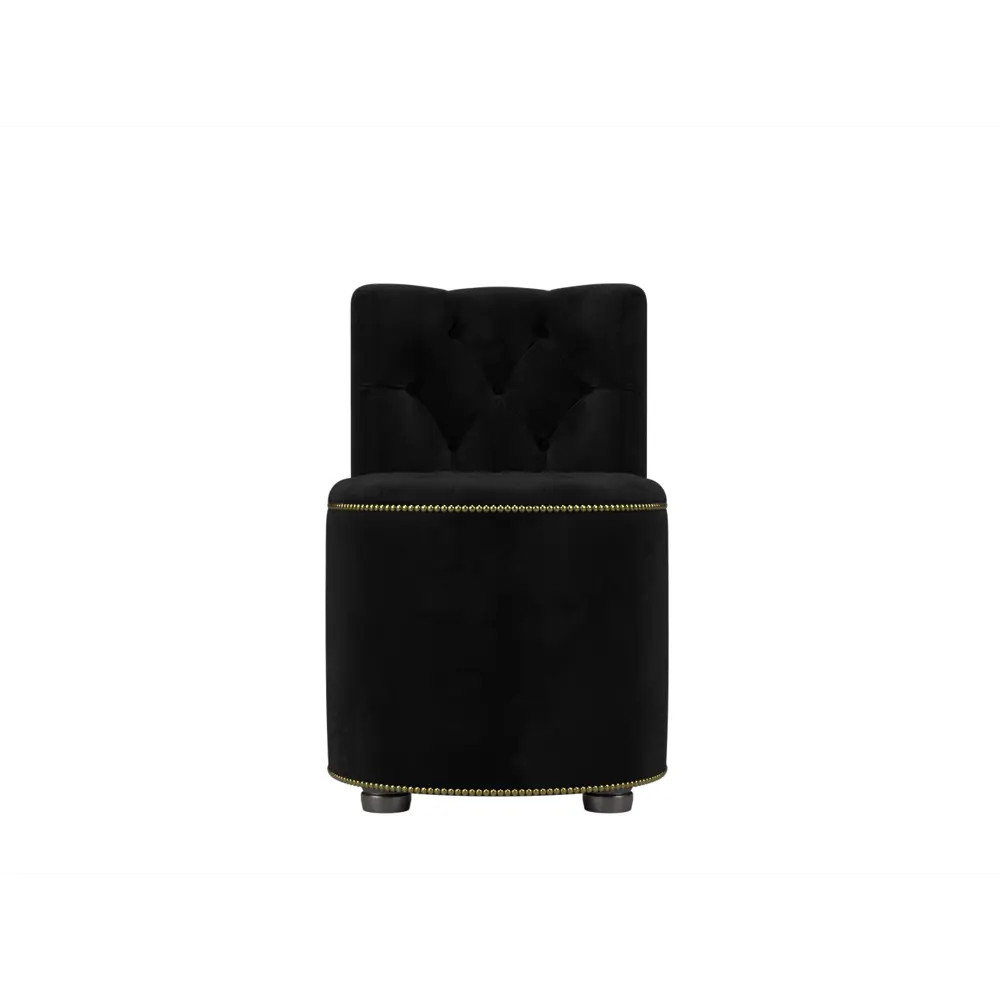 Фото 2 Пуф велюр Лига диванов Саваж черный 52x77 см Фото 2 Пуф велюр Лига диванов Саваж черный 52x77 см