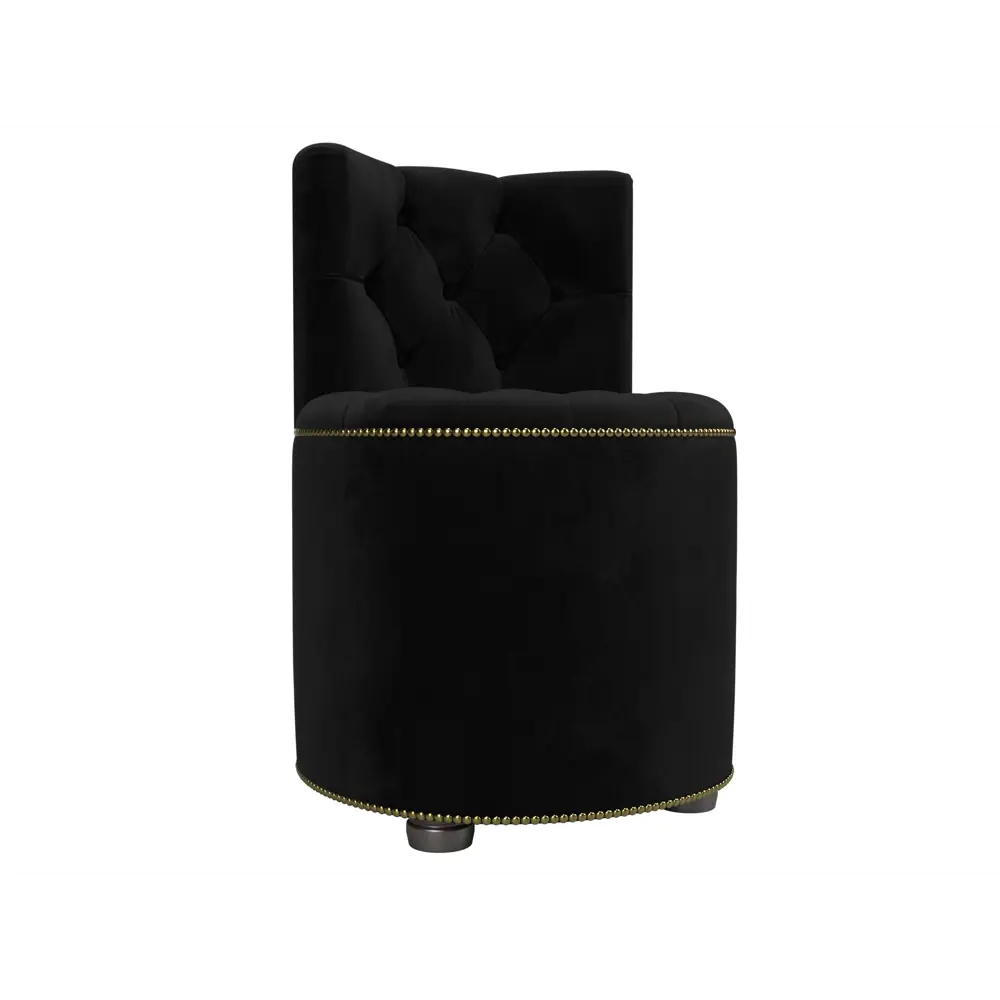 Фото Пуф велюр Лига диванов Саваж черный 52x77 см Фото Пуф велюр Лига диванов Саваж черный 52x77 см