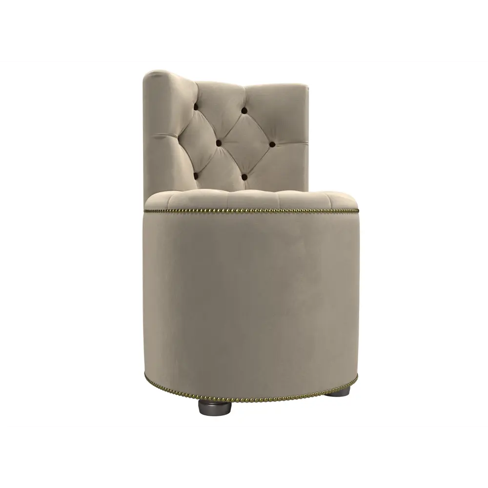 Фото Пуф вельвет Лига диванов Саваж бежевый 52x77 см Фото Пуф вельвет Лига диванов Саваж бежевый 52x77 см