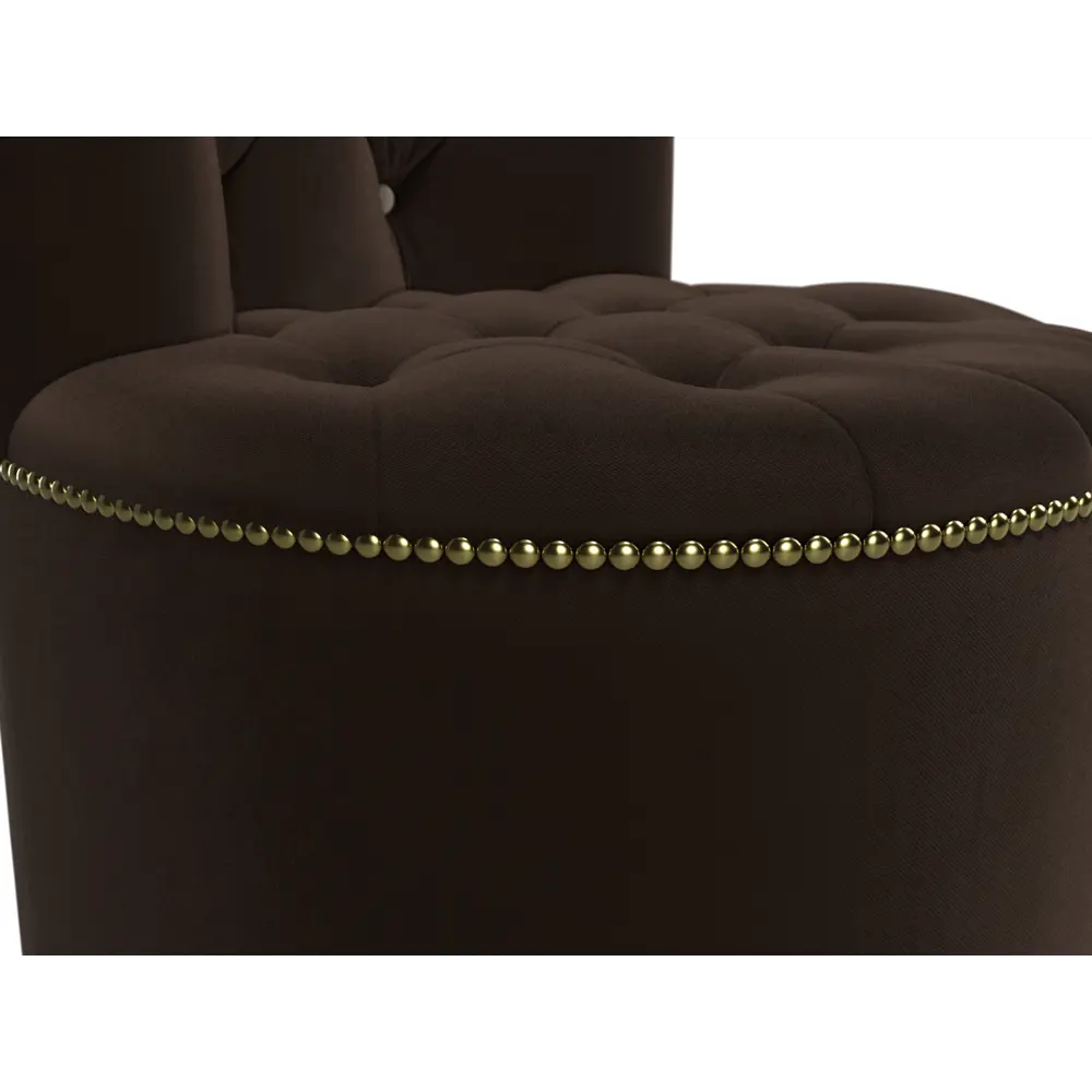 Фото 4 Пуф вельвет Лига диванов Саваж коричневый 52x77 см Фото 4 Пуф вельвет Лига диванов Саваж коричневый 52x77 см