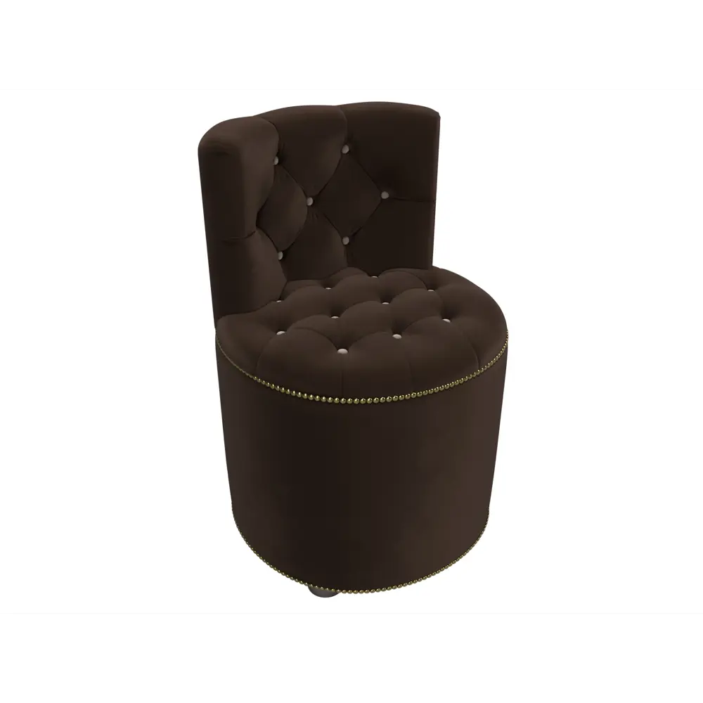 Фото 5 Пуф вельвет Лига диванов Саваж коричневый 52x77 см Фото 5 Пуф вельвет Лига диванов Саваж коричневый 52x77 см