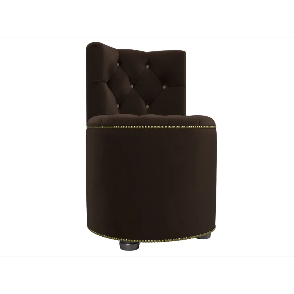 Фото 3 Пуф вельвет Лига диванов Саваж коричневый 52x77 см Фото 3 Пуф вельвет Лига диванов Саваж коричневый 52x77 см