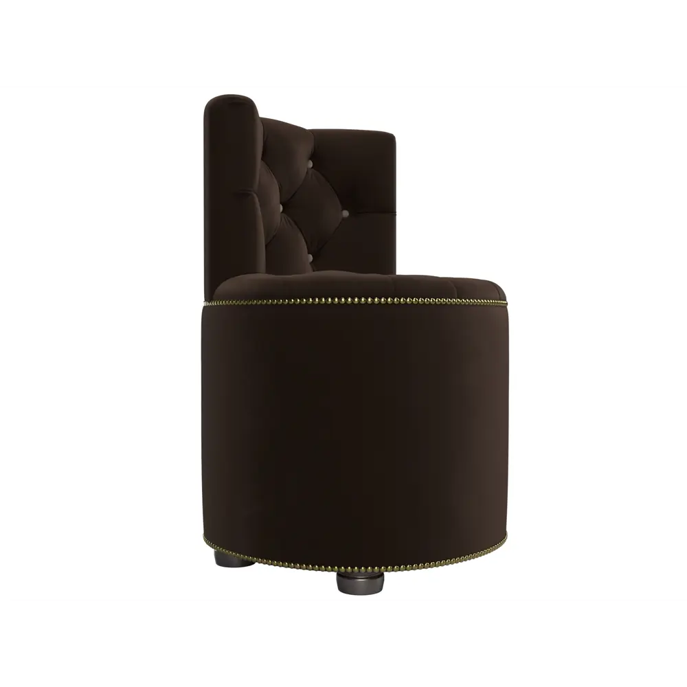 Фото Пуф вельвет Лига диванов Саваж коричневый 52x77 см Фото Пуф вельвет Лига диванов Саваж коричневый 52x77 см