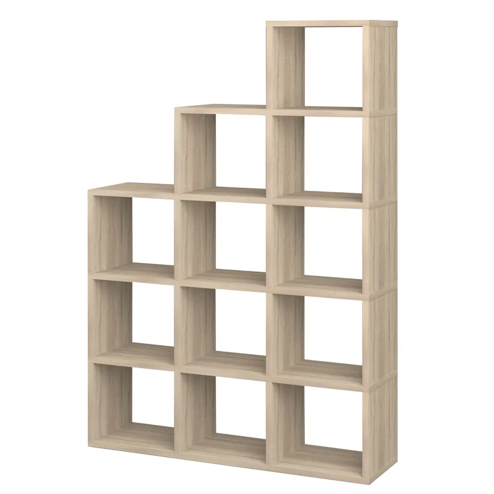 Фото 2 Стеллаж Мэрдэс 12 секций 130x185x35 см ЛДСП цвет дуб сонома Фото 2 Стеллаж Мэрдэс 12 секций 130x185x35 см ЛДСП цвет дуб сонома