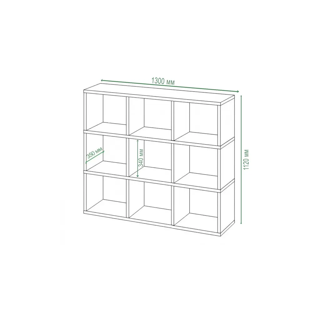 Фото 3 Стеллаж Мэрдэс 9 секций 130x120x35 см ЛДСП цвет графит/дуб сонома Фото 3 Стеллаж Мэрдэс 9 секций 130x120x35 см ЛДСП цвет графит/дуб сонома