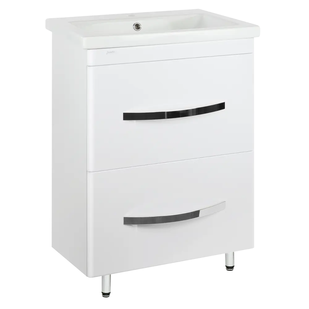 Фото 9 Тумба под раковину Doratiz Экватор 9912.809 напольная 57см цвет белый