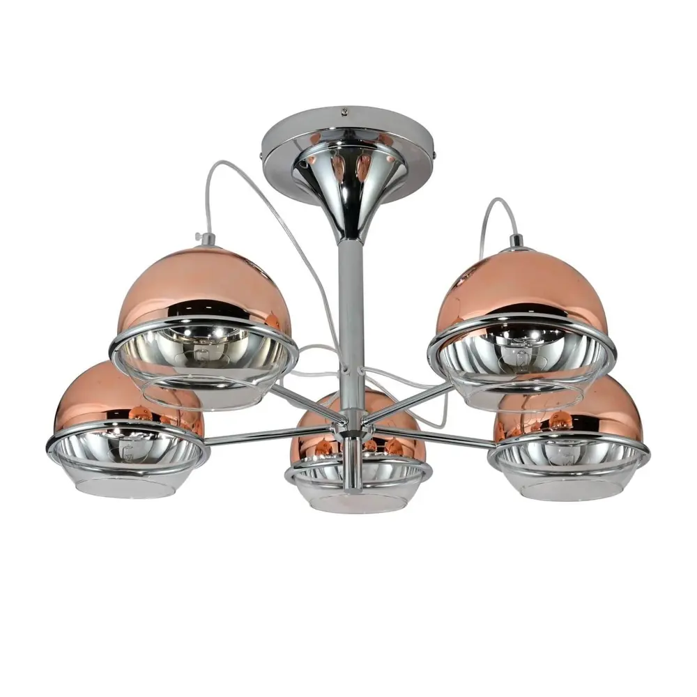 Фото Люстра потолочная Lumina deco Veroni Ldc 1029-5 r.gd 5 ламп 7 м² цвет розовое золото