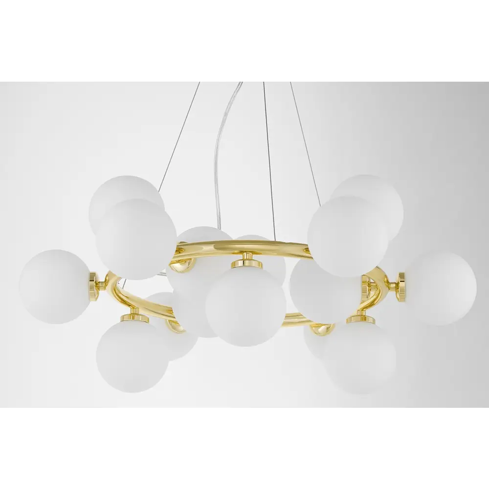 Фото 3 Светильник подвесной Lumina deco Marsiada Ldp 6033-15 gd 15 ламп 20 м² цвет белый/золотой Фото 3 Светильник подвесной Lumina deco Marsiada Ldp 6033-15 gd 15 ламп 20 м² цвет белый/золотой