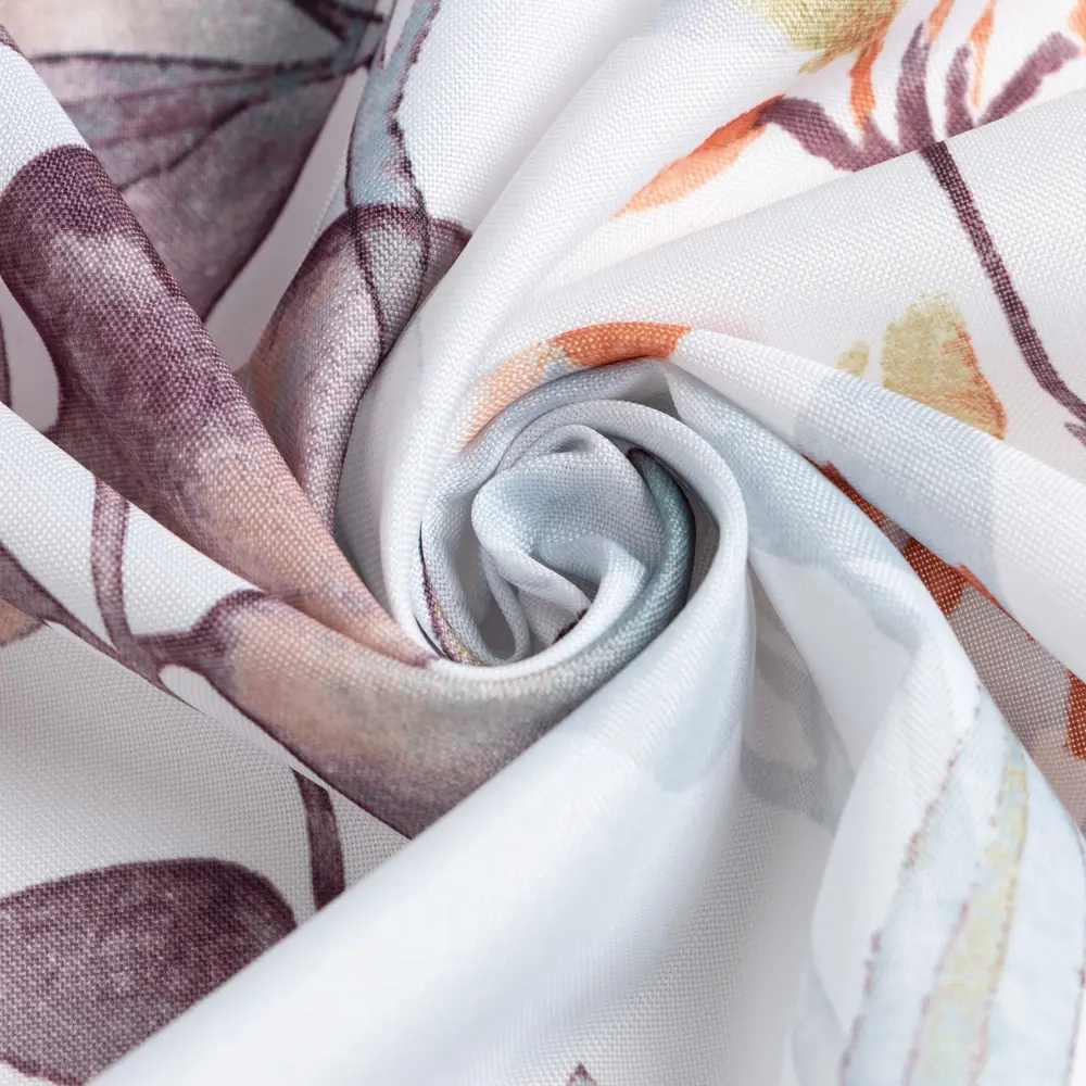 Фото 6 Скатерть на стол Доляна Акварельные листья круглая 145x180 см цвет белый Фото 6 Скатерть на стол Доляна Акварельные листья круглая 145x180 см цвет белый