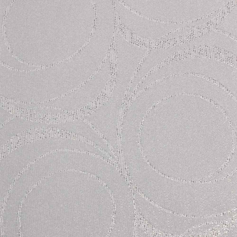 Фото 6 Скатерть на стол Этель Круги круглая 142x180 см цвет серый / серебристый