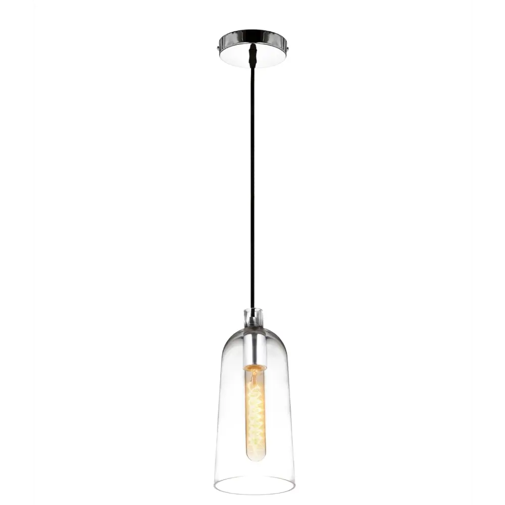 Фото 3 Светильник подвесной Lumina deco Cesio Ldp 6814 pr 1 лампа 2 м² цвет хром/прозрачный Фото 3 Светильник подвесной Lumina deco Cesio Ldp 6814 pr 1 лампа 2 м² цвет хром/прозрачный