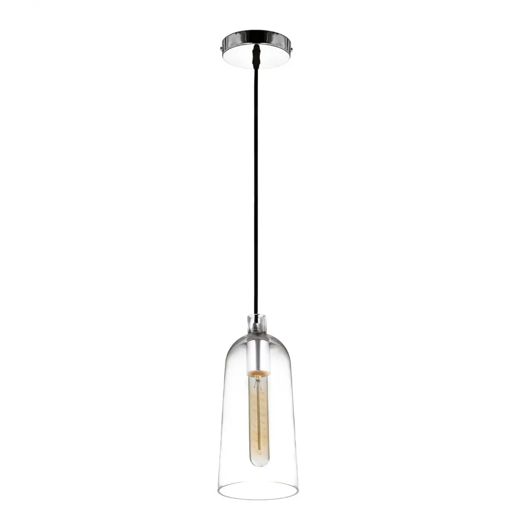 Фото 2 Светильник подвесной Lumina deco Cesio Ldp 6814 pr 1 лампа 2 м² цвет хром/прозрачный Фото 2 Светильник подвесной Lumina deco Cesio Ldp 6814 pr 1 лампа 2 м² цвет хром/прозрачный