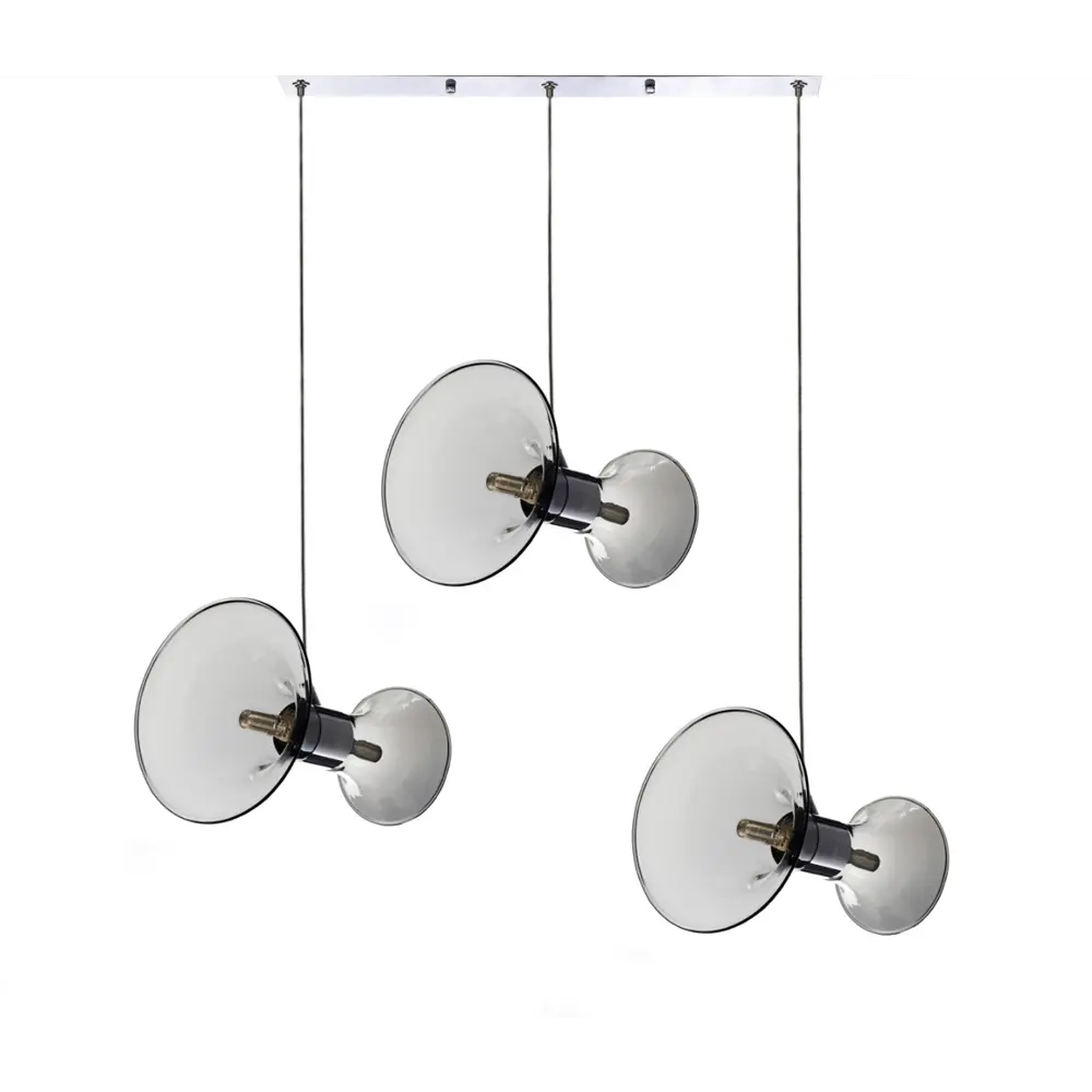 Фото 2 Светильник подвесной Lumina deco Warni Ldp 6819-3 gy 6 ламп 8 м² цвет хром/дымчатый Фото 2 Светильник подвесной Lumina deco Warni Ldp 6819-3 gy 6 ламп 8 м² цвет хром/дымчатый