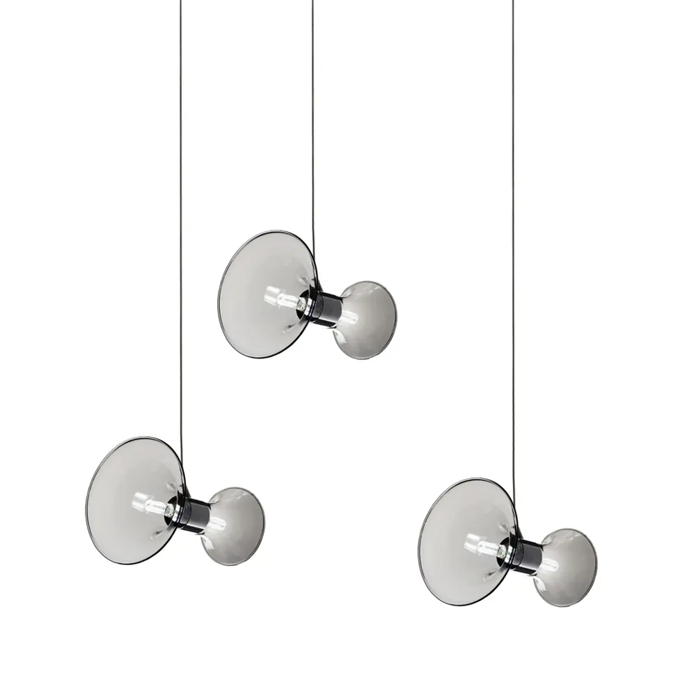 Фото Светильник подвесной Lumina deco Warni Ldp 6819-3 gy 6 ламп 8 м² цвет хром/дымчатый Фото Светильник подвесной Lumina deco Warni Ldp 6819-3 gy 6 ламп 8 м² цвет хром/дымчатый