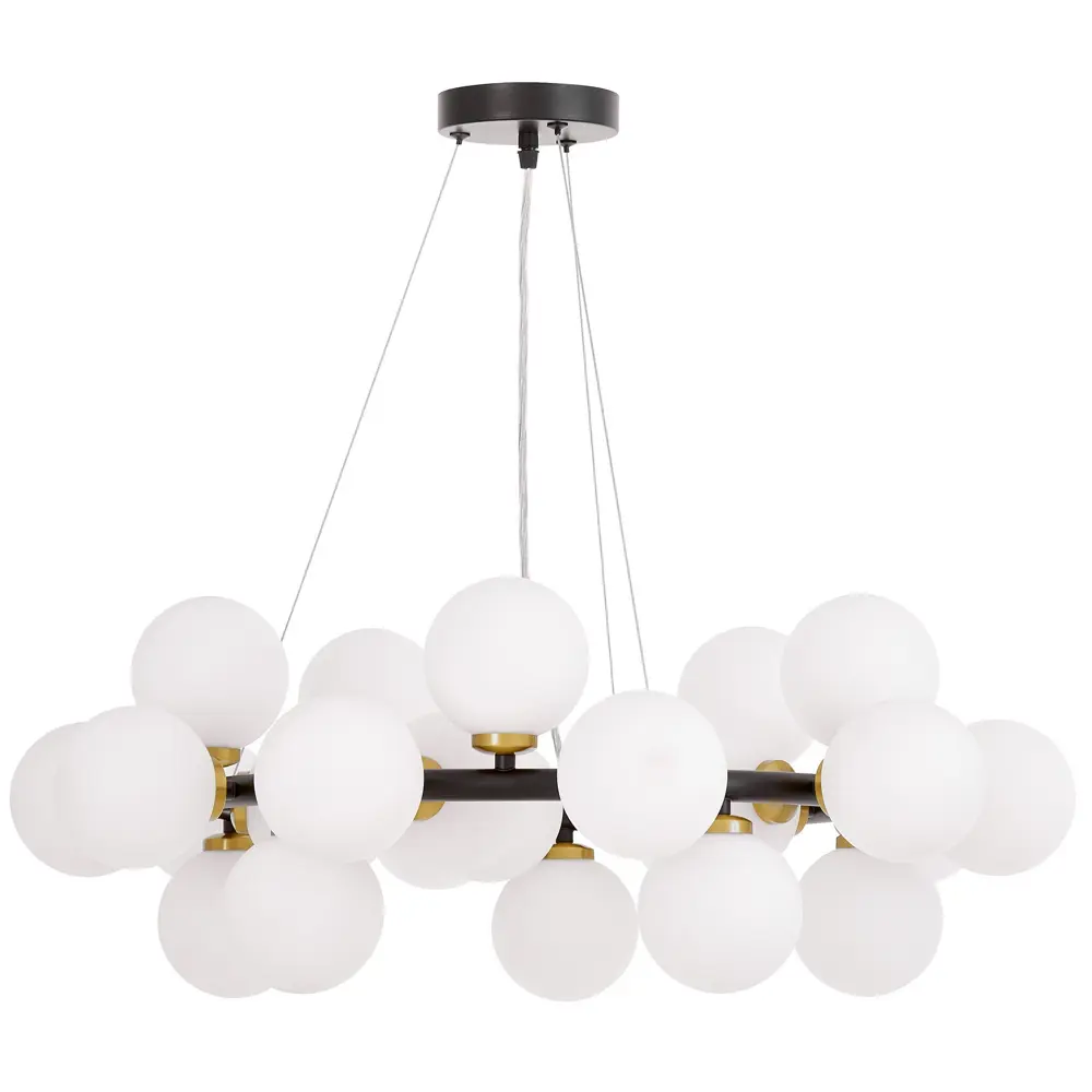 Фото 3 Светильник подвесной Lumina deco Marsiada Ldp 6033-25 bk+md 25 ламп 33 м² цвет белый/черный Фото 3 Светильник подвесной Lumina deco Marsiada Ldp 6033-25 bk+md 25 ламп 33 м² цвет белый/черный