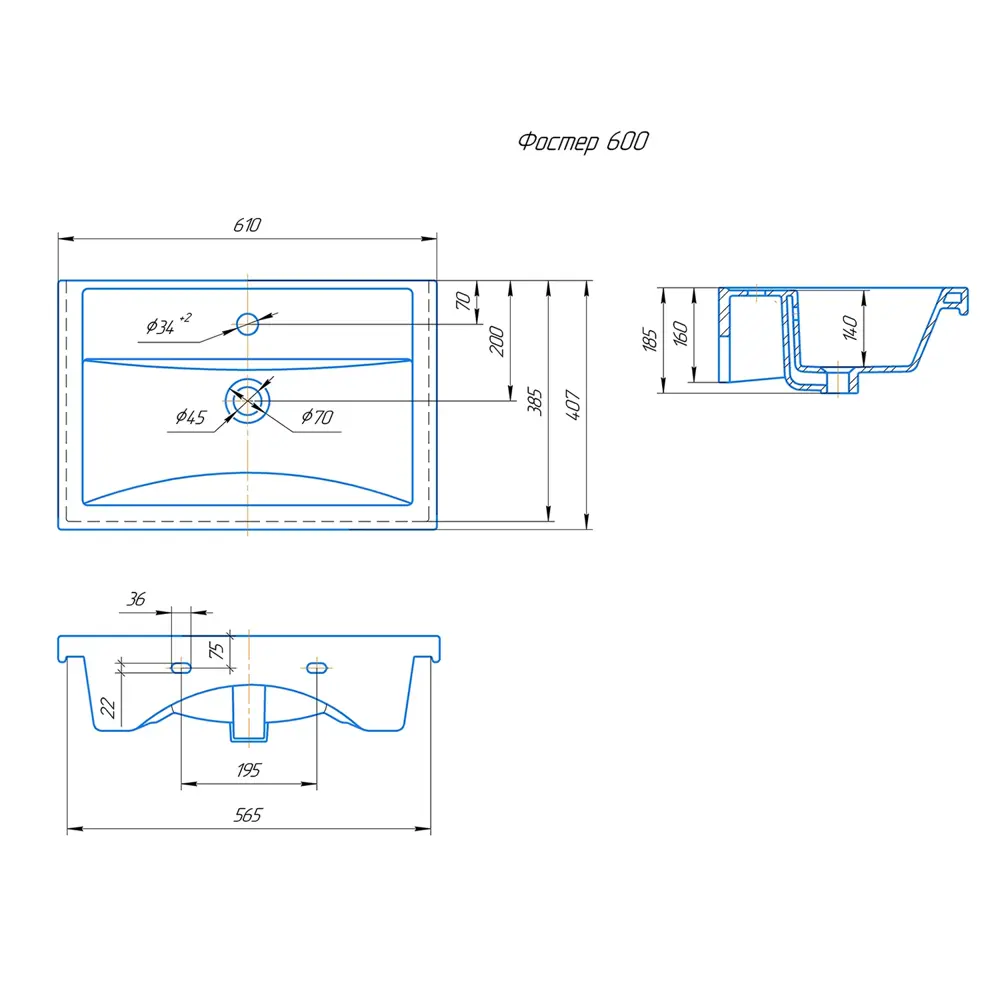 Фото 6 Тумба с раковиной напольная Ruvann Nika 60см цвет дуб крафт золотой раковина Фостер 60