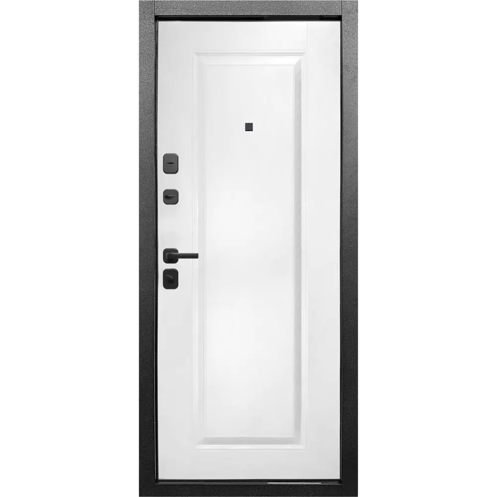 Фото 3 Входная дверь Бриз Штамп МП левый 205x86см цвет букле графит/эмалит белый