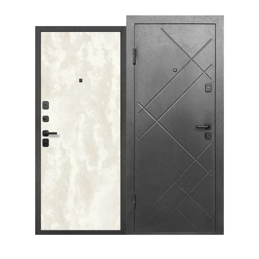 Фото Входная дверь Бриз Штамп МП левый 205x86см цвет букле графит/перламутр Фото Входная дверь Бриз Штамп МП левый 205x86см цвет букле графит/перламутр