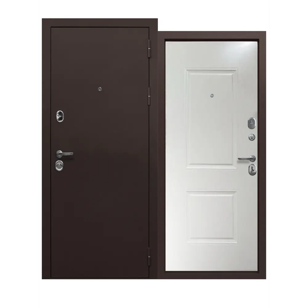 Фото Входная дверь Бриз правый 205x96см цвет черный антик/белый клен Фото Входная дверь Бриз правый 205x96см цвет черный антик/белый клен