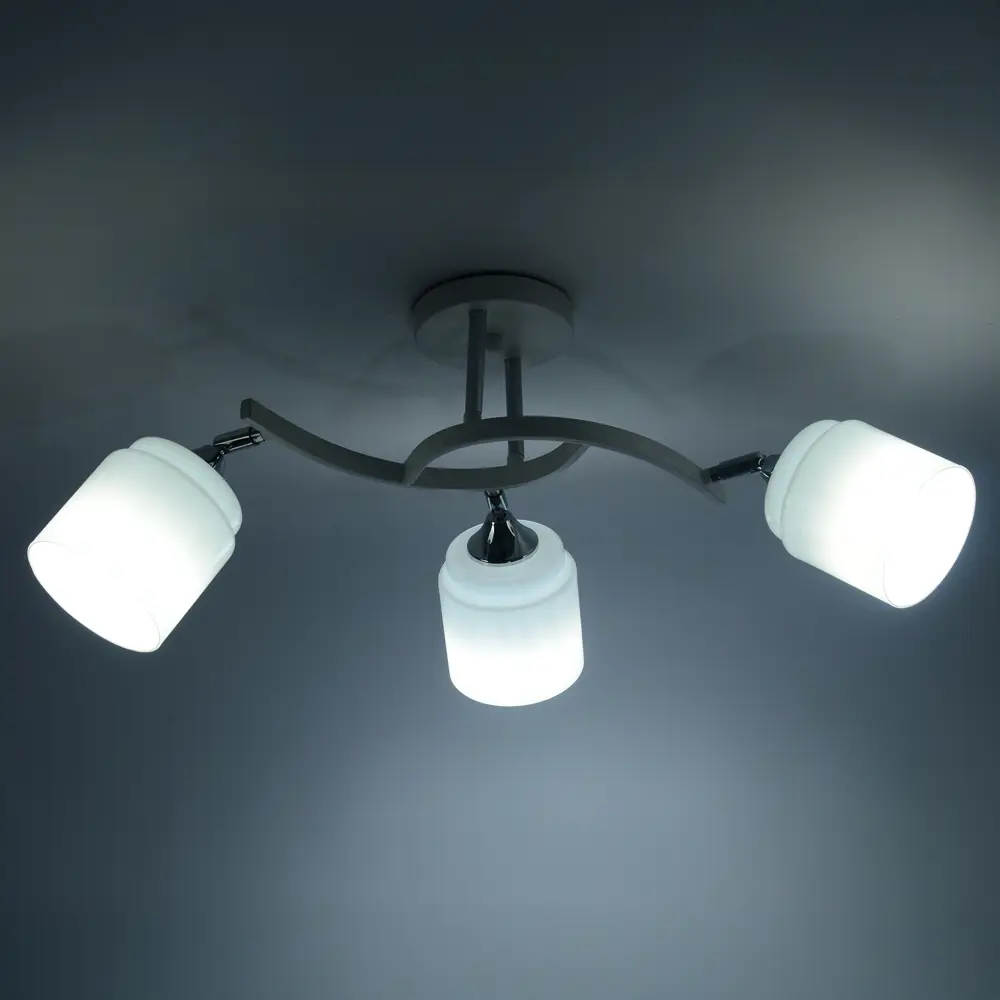 Фото 2 Люстра потолочная Seto 3 лампы 12 м² цвет хром Фото 2 Люстра потолочная Seto 3 лампы 12 м² цвет хром