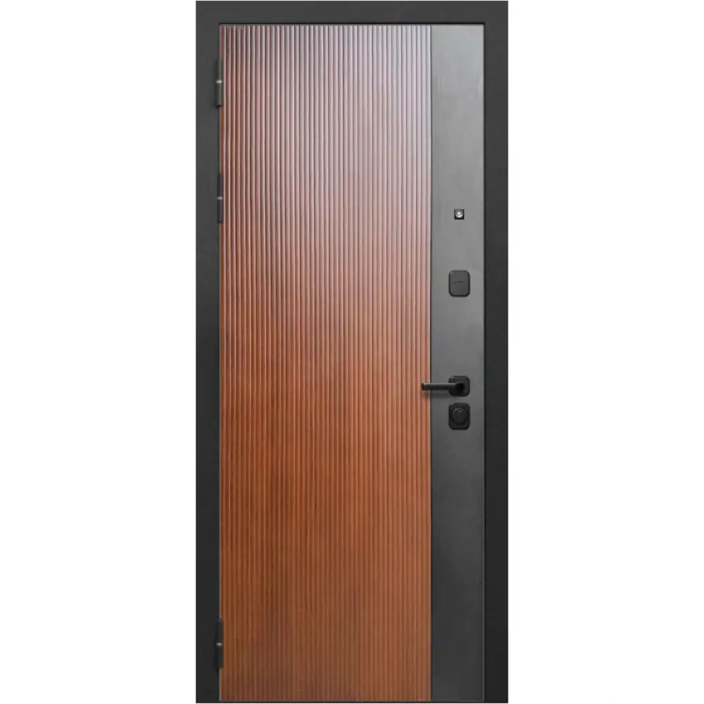 Фото 2 Входная дверь Бриз Вертикаль МП левый 205x86см цвет грецкий орех и сатин черный/орех Фото 2 Входная дверь Бриз Вертикаль МП левый 205x86см цвет грецкий орех и сатин черный/орех
