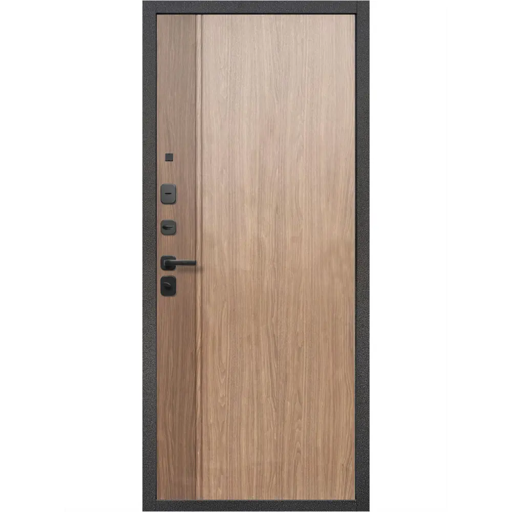 Фото 3 Входная дверь Бриз Вертикаль МП левый 205x86см цвет грецкий орех и сатин черный/орех Фото 3 Входная дверь Бриз Вертикаль МП левый 205x86см цвет грецкий орех и сатин черный/орех