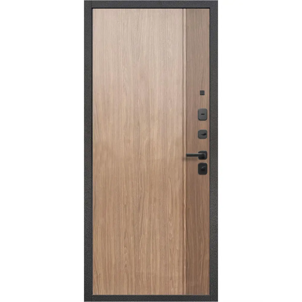 Фото 3 Входная дверь Бриз Вертикаль МП правый 205x86см цвет грецкий орех и сатин черный/орех Фото 3 Входная дверь Бриз Вертикаль МП правый 205x86см цвет грецкий орех и сатин черный/орех