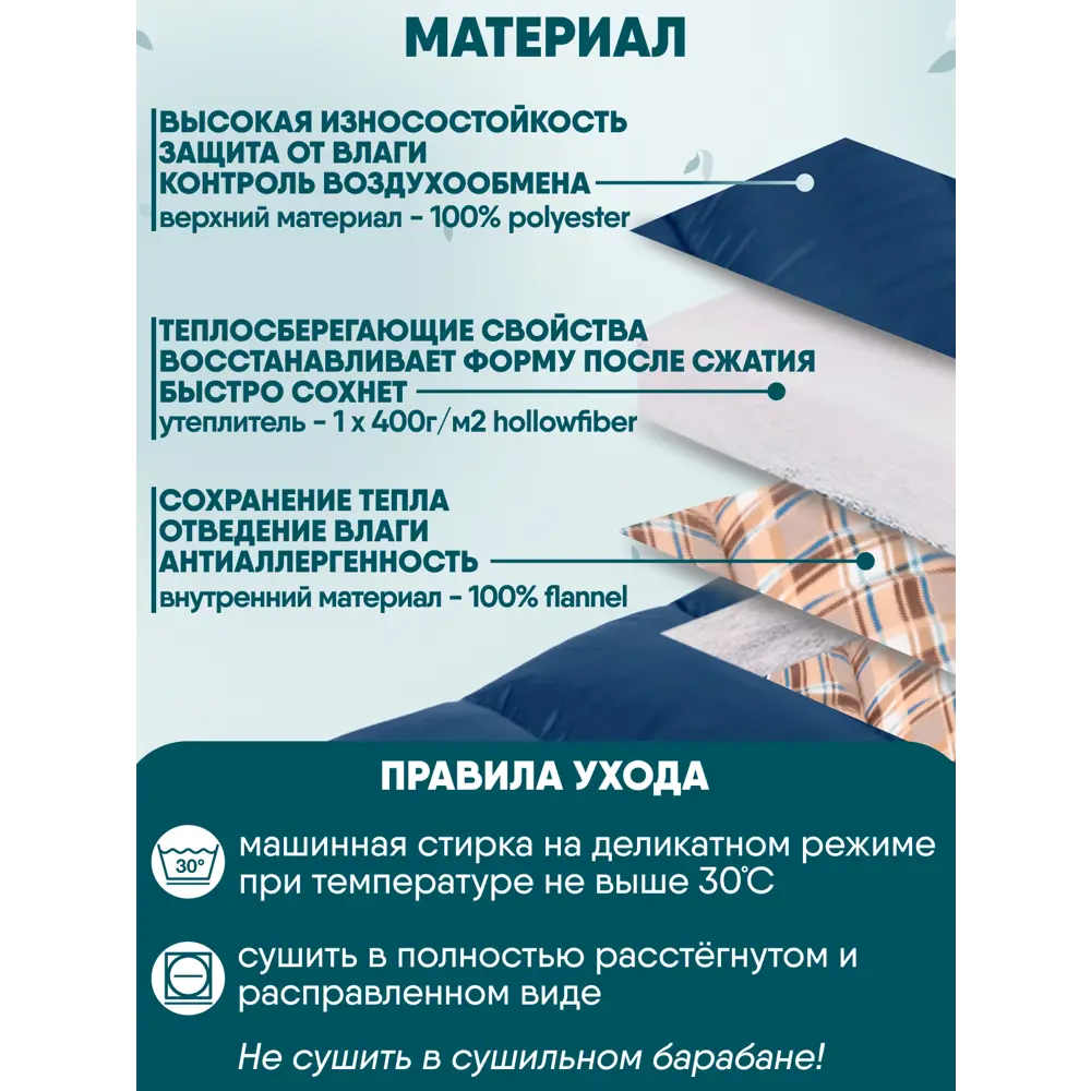 Фото 6 Спальный мешок Jungle Camp Agosta Double двухместный с фланелью цвет синий Фото 6 Спальный мешок Jungle Camp Agosta Double двухместный с фланелью цвет синий