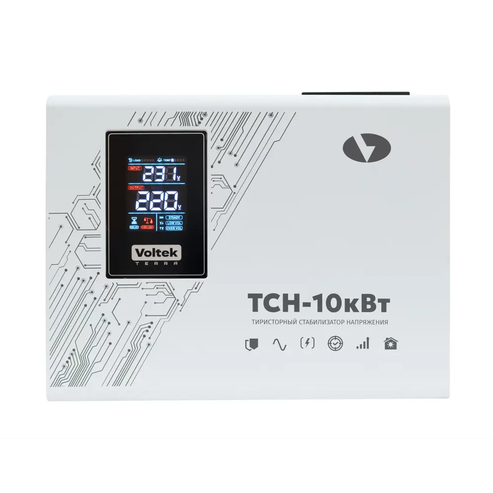 Фото Стабилизатор напряжения Voltek VTCH однофазный 10000 ВА 80-280В