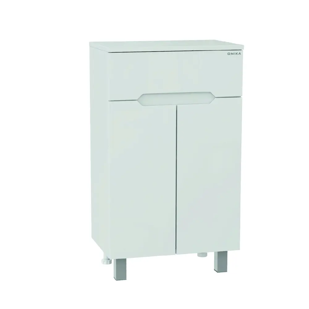 Фото Полупенал для ванны напольный Onika Айленд 50 белый Фото Полупенал для ванны напольный Onika Айленд 50 белый