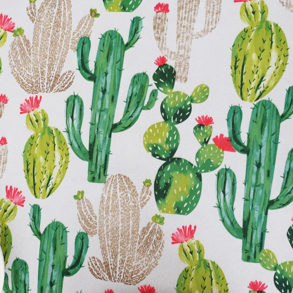 Фото 3 Скатерть на стол Доляна Кактусы круглая 145x250 см цвет зеленый Фото 3 Скатерть на стол Доляна Кактусы круглая 145x250 см цвет зеленый