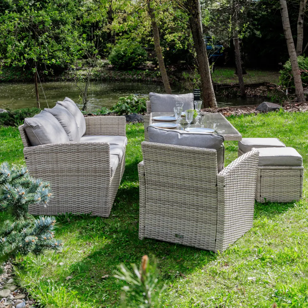 Фото 8 Садовая мебель для обеда Royal family ZOYA искусственный ротанг бежевый 6 предметов Фото 8 Садовая мебель для обеда Royal family ZOYA искусственный ротанг бежевый 6 предметов