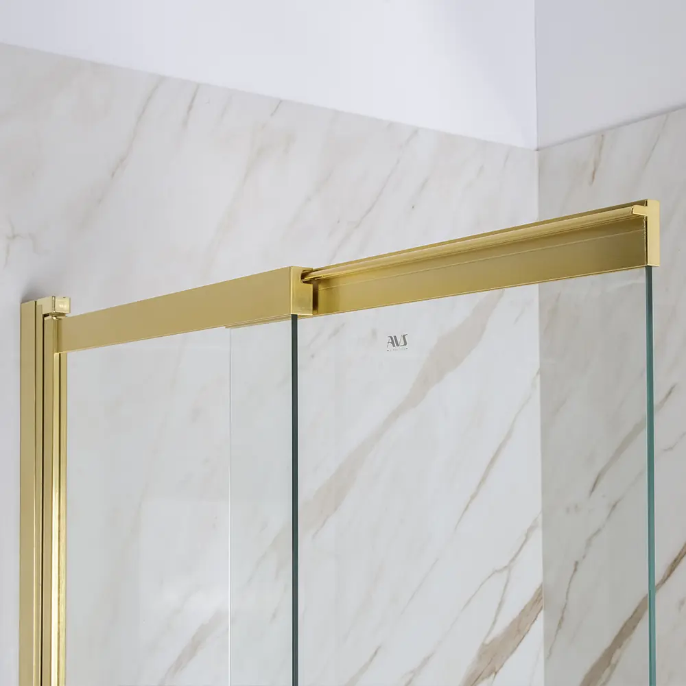 Фото 13 Душевая перегородка AVS Слайдер 80x150см золото профиль