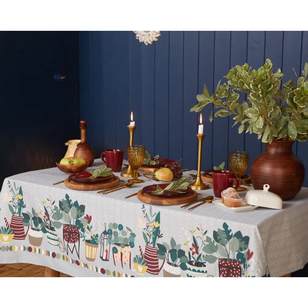 Фото 7 Скатерть на стол Этель Hygge круглая 149x220 см цвет бежевый Фото 7 Скатерть на стол Этель Hygge круглая 149x220 см цвет бежевый