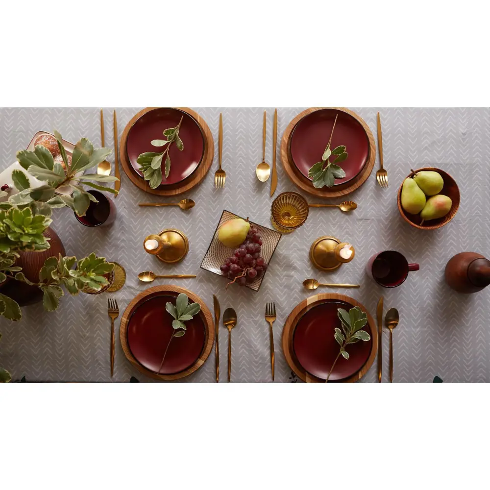 Фото 6 Скатерть на стол Этель Hygge круглая 149x220 см цвет бежевый Фото 6 Скатерть на стол Этель Hygge круглая 149x220 см цвет бежевый