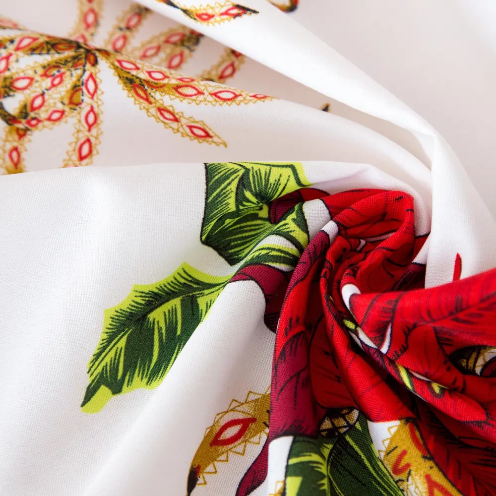 Фото 7 Скатерть на стол Доляна Сказочный Новый год круглая 145x300 см цвет белый