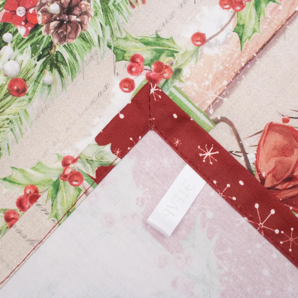 Фото 6 Скатерть на стол Этель Новогоднее настроение круглая 147x110 см цвет красный Фото 6 Скатерть на стол Этель Новогоднее настроение круглая 147x110 см цвет красный