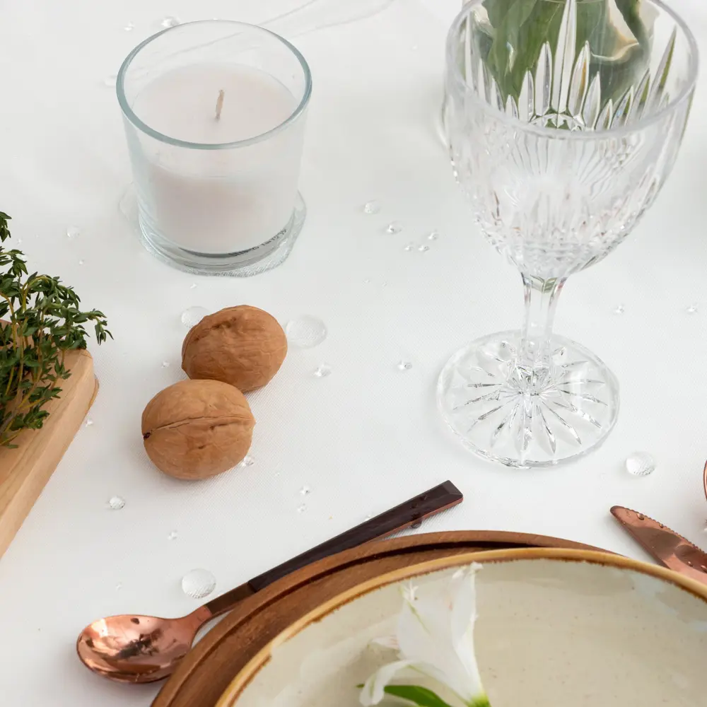 Фото 5 Скатерть на стол Этель Classic круглая 147x110 см цвет белый