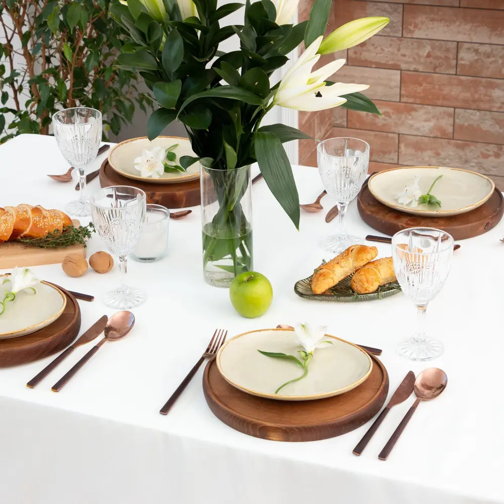 Фото 3 Скатерть на стол Этель Classic круглая 147x110 см цвет белый