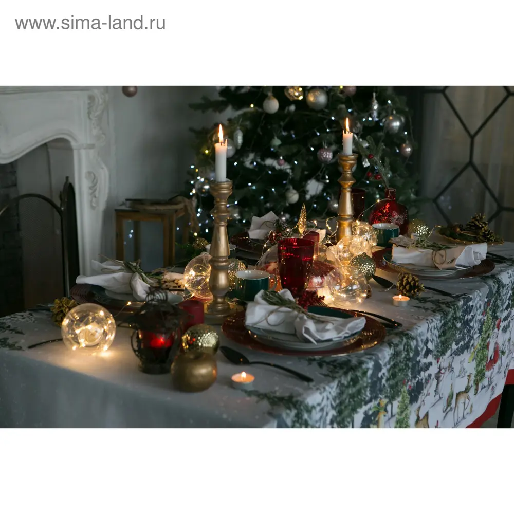 Фото 5 Скатерть на стол Этель Праздник круглая 147x110 см цвет бежевый Фото 5 Скатерть на стол Этель Праздник круглая 147x110 см цвет бежевый