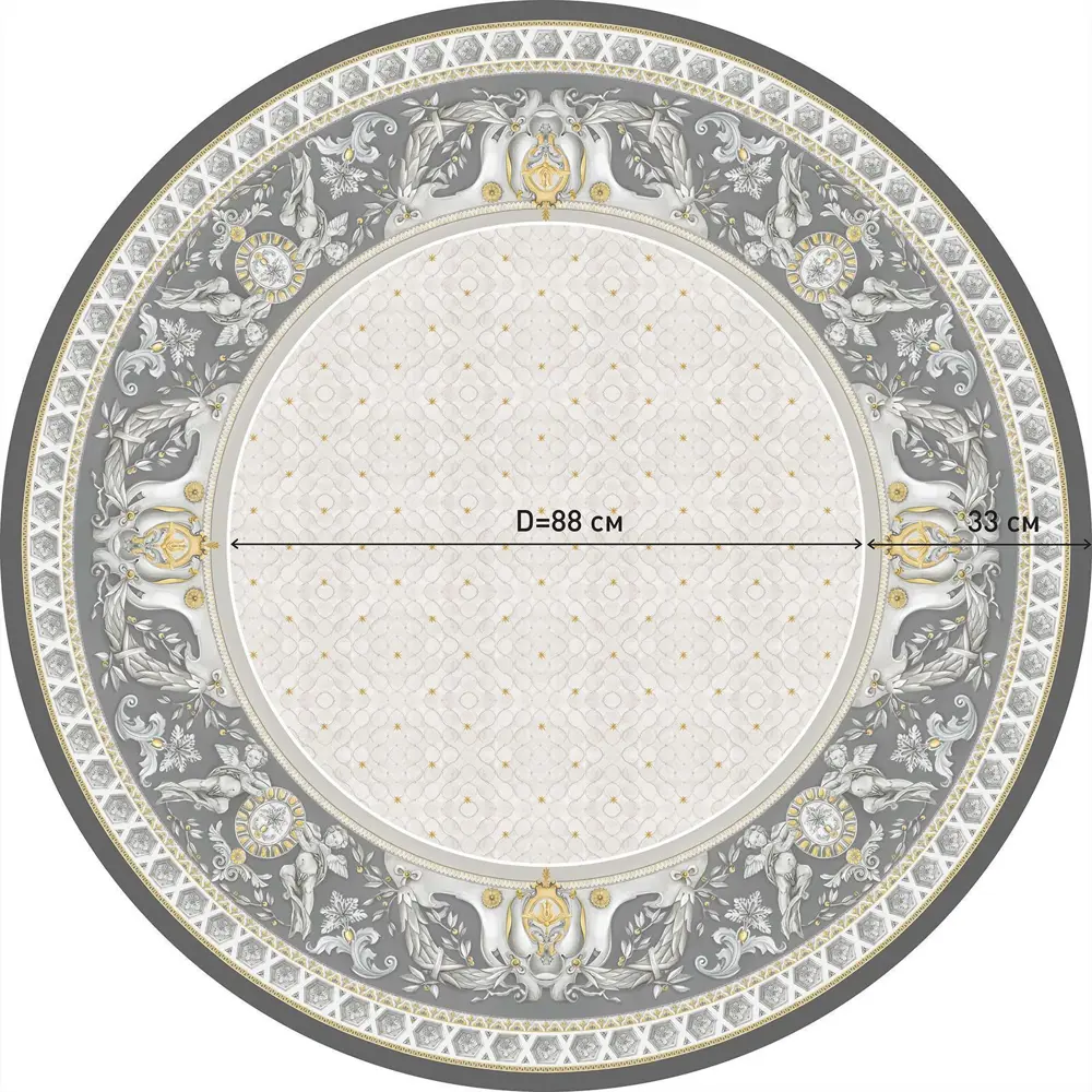 Фото 12 Скатерть на стол Этель Classic style круглая 150x150 см цвет серый / серебристый Фото 12 Скатерть на стол Этель Classic style круглая 150x150 см цвет серый / серебристый