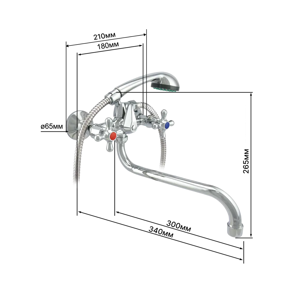 Фото 9 Смеситель для ванны Istok 0402.714 цвет хром