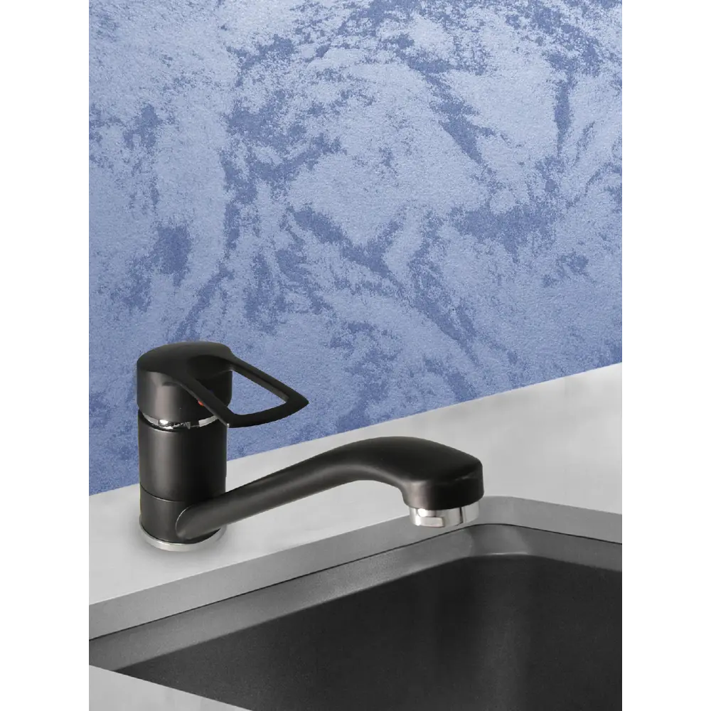 Фото 3 Смеситель для кухни однорычажный Juguni Luxe высота 12 см цвет черный Фото 3 Смеситель для кухни однорычажный Juguni Luxe высота 12 см цвет черный